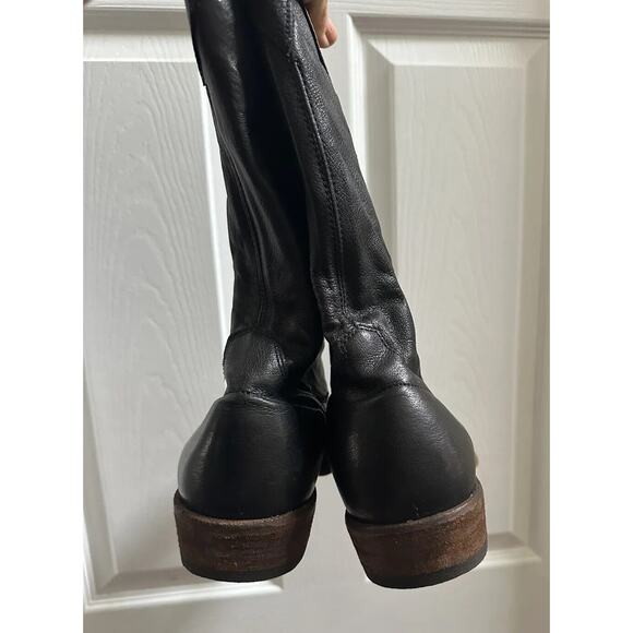 Frye Mens 87687 Carson Black Leather Pull On Cowboy Western Boots Size 8.5 D - Picture 4 of 16